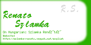 renato szlamka business card